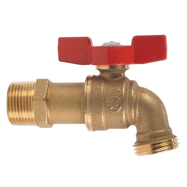 Homewerks 3/4 in. MIP X 3/4 in. MHT Brass Ball Valve Hose Bibb